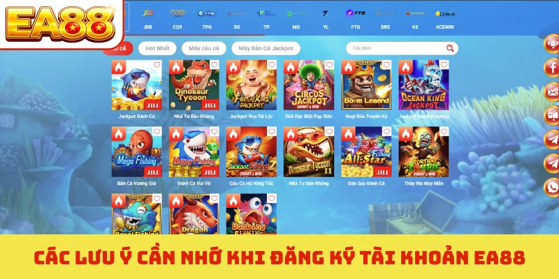 Hướng Dẫn Đăng Ký EA88 - 4 Lưu Ý Vàng Để Nhận Quà Khủng 3 Các lưu ý cần nhớ khi đăng ký tài khoản EA88